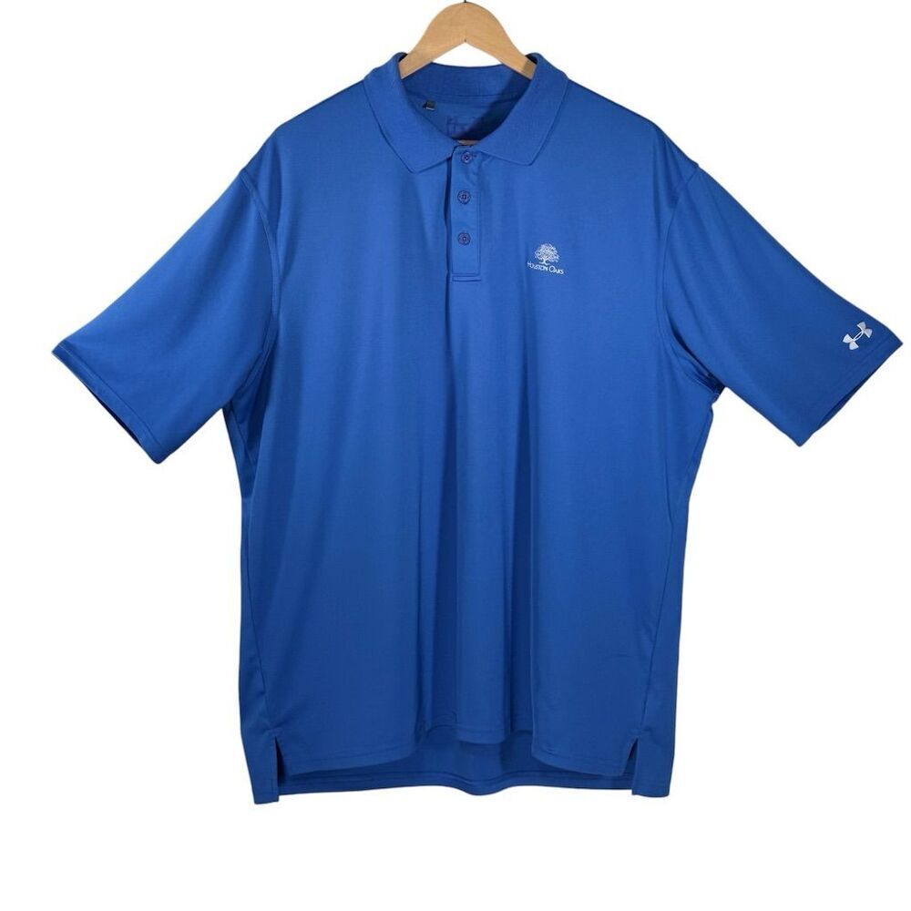 Under Armour Men's Golf Polo Shirt Blue Size XL Short Sleeve Collared Casual